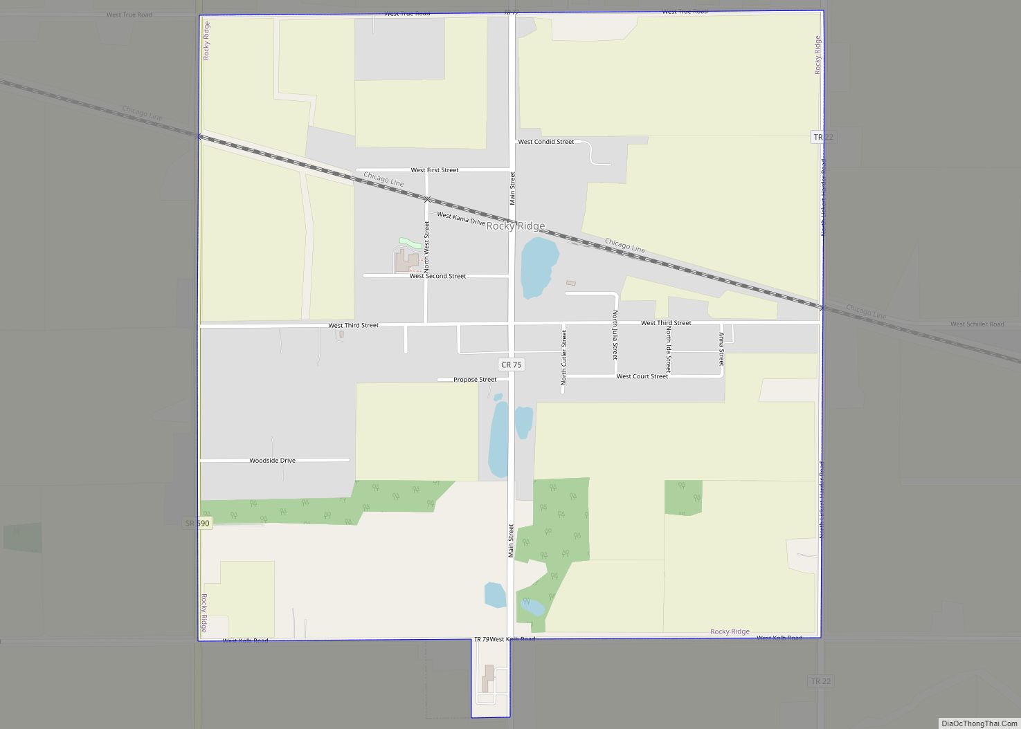 Map of Rocky Ridge village