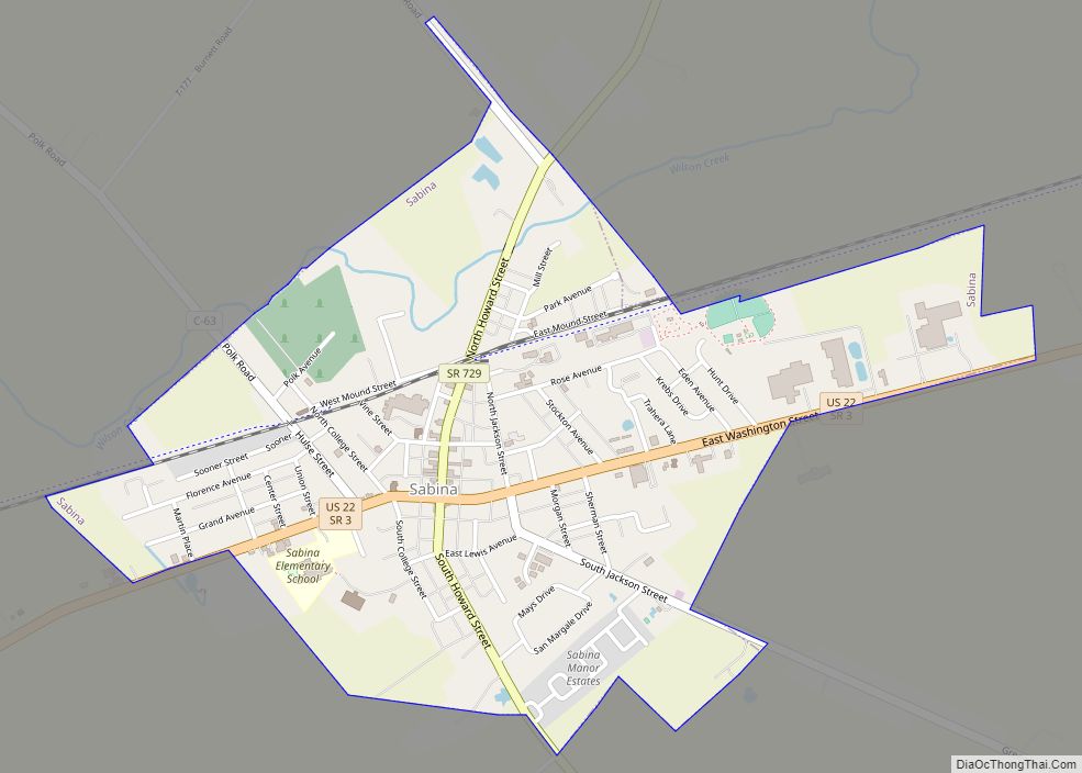 Map of Sabina village