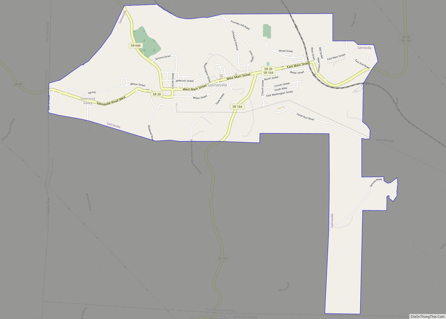 Map of Salineville village