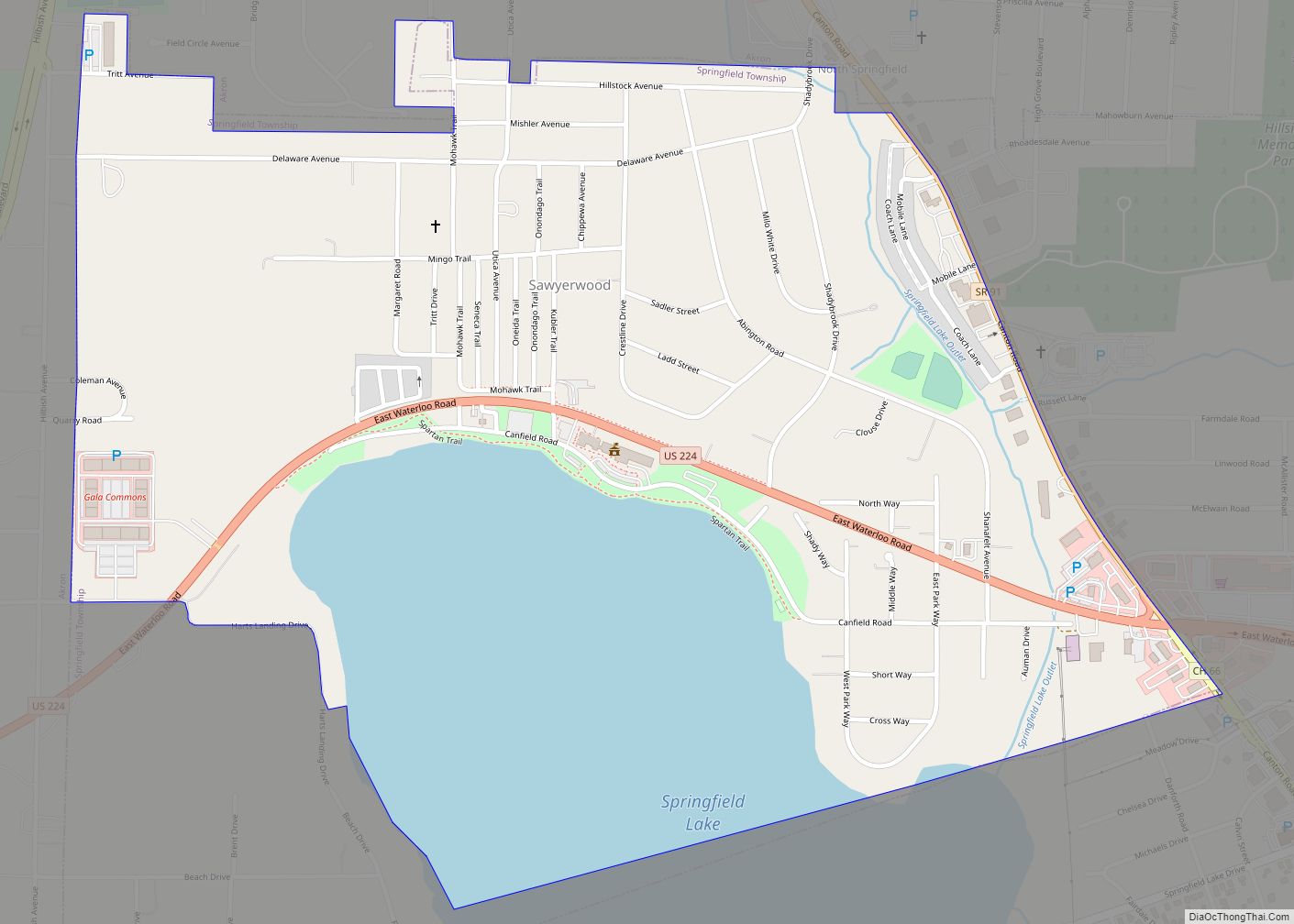 Map of Sawyerwood CDP
