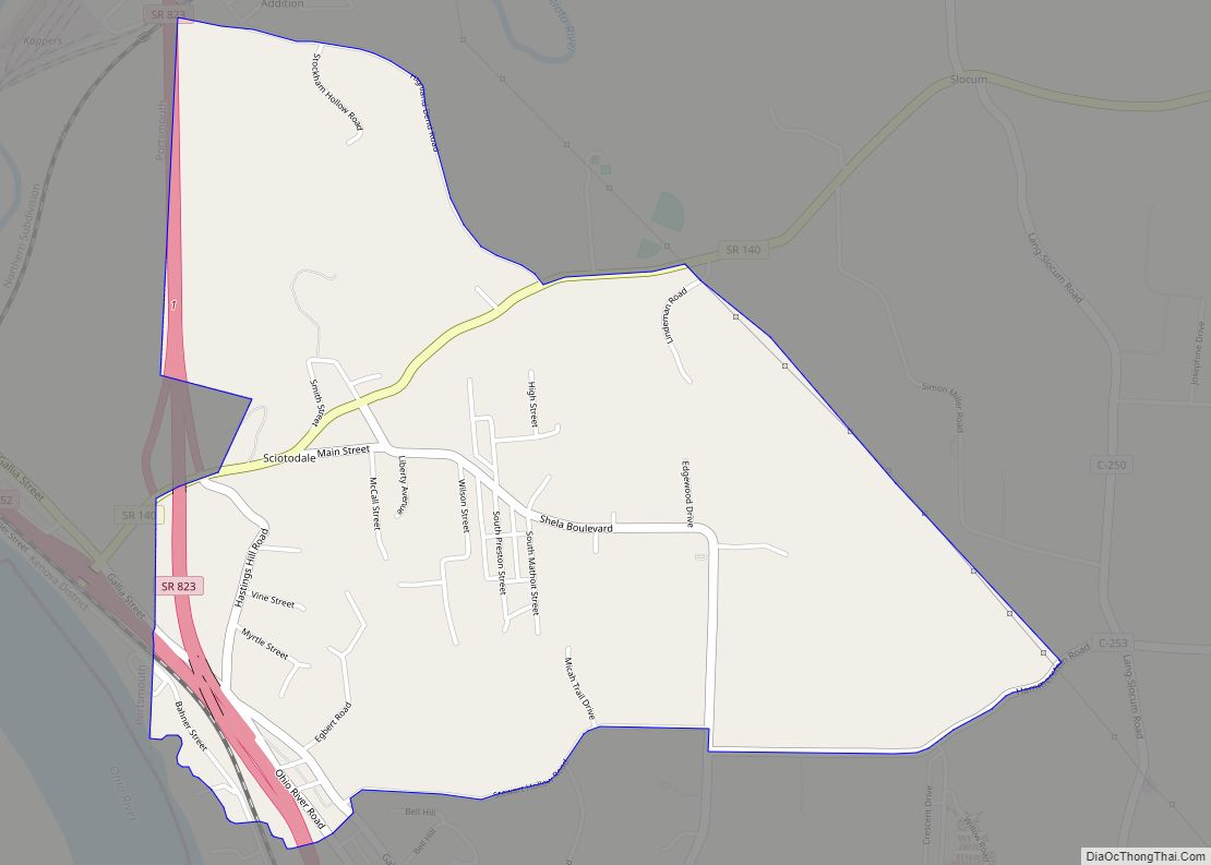 Map of Sciotodale CDP