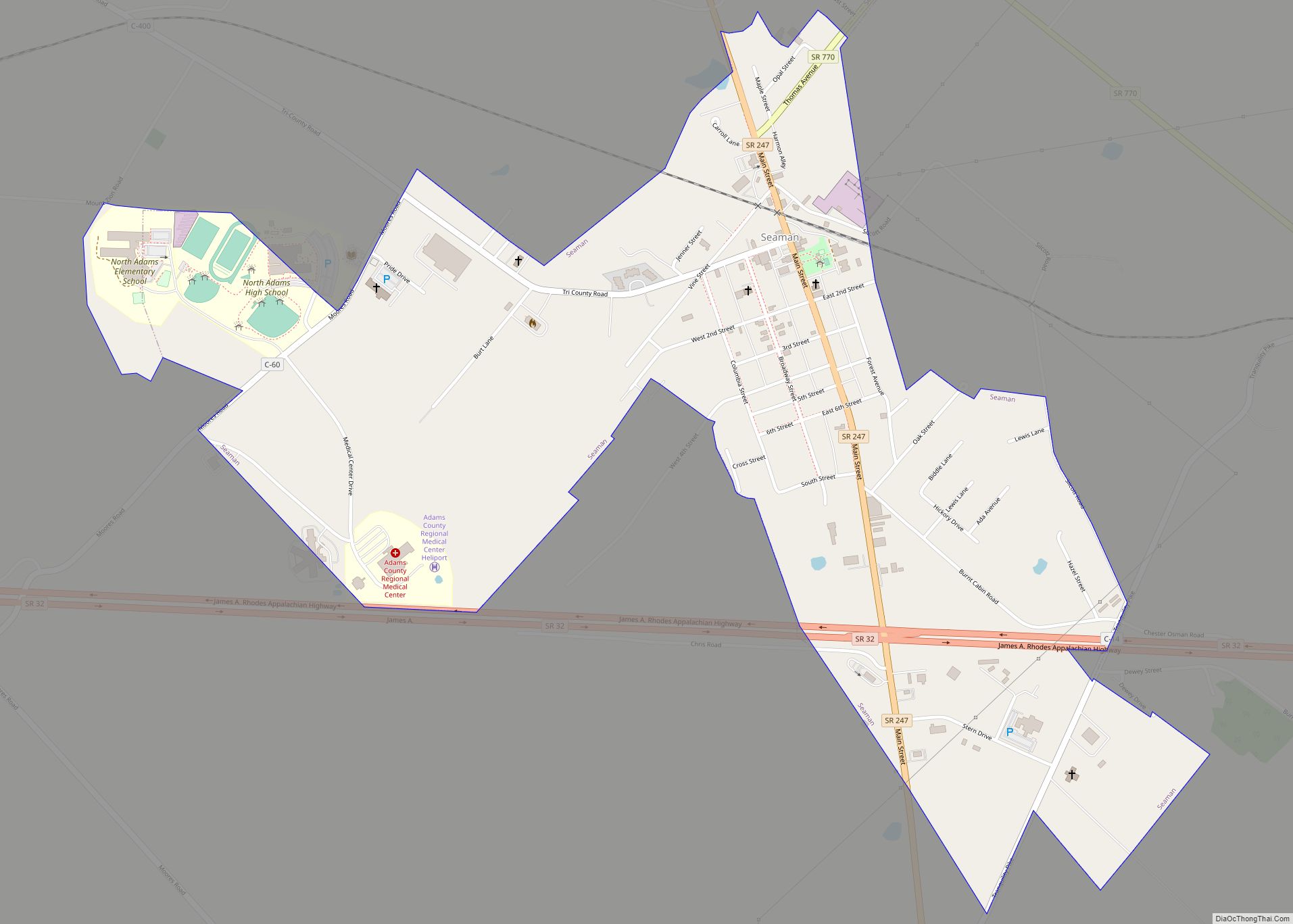 Map of Seaman village