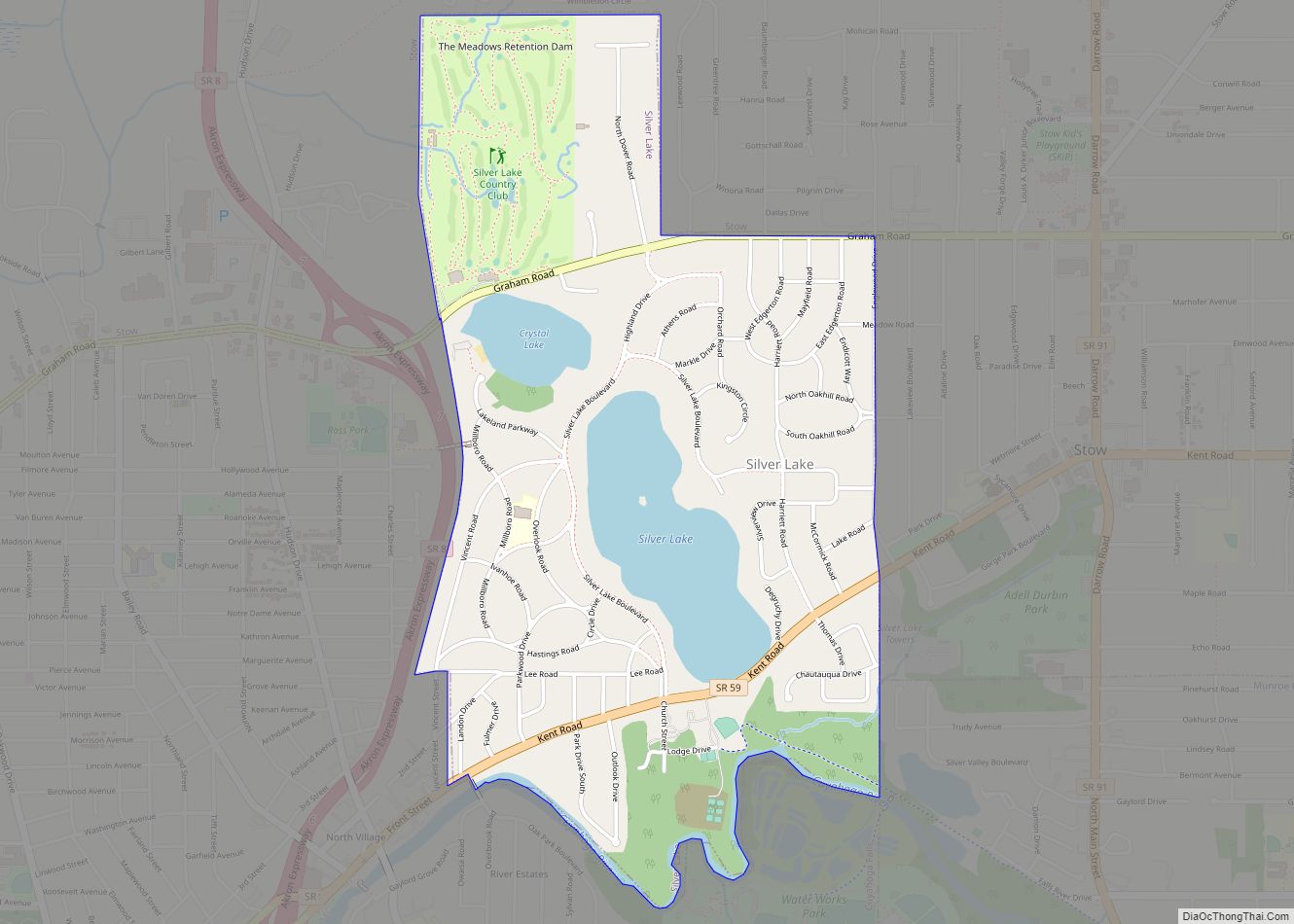Map of Silver Lake village, Ohio