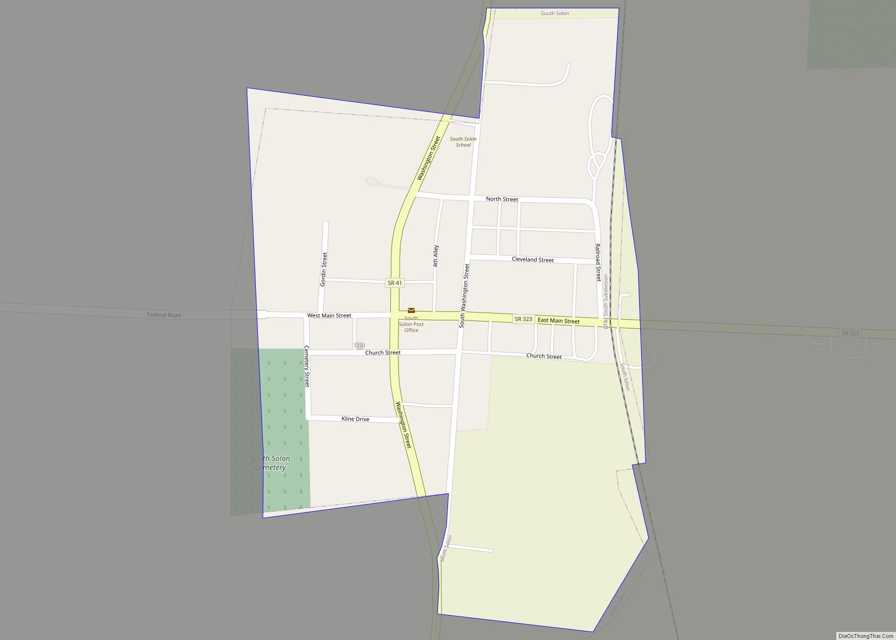 Map of South Solon village