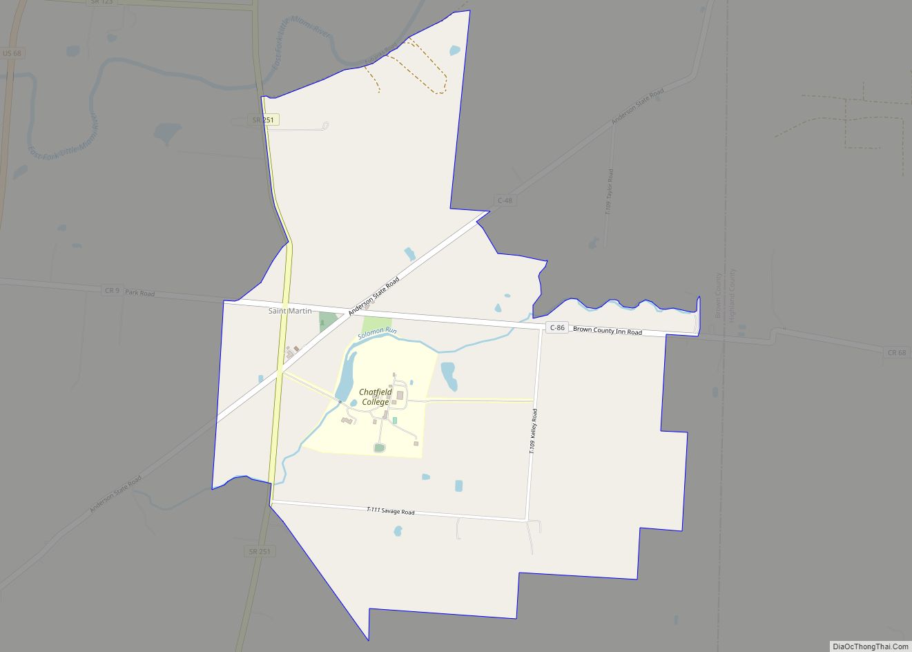 Map of St. Martin CDP, Ohio