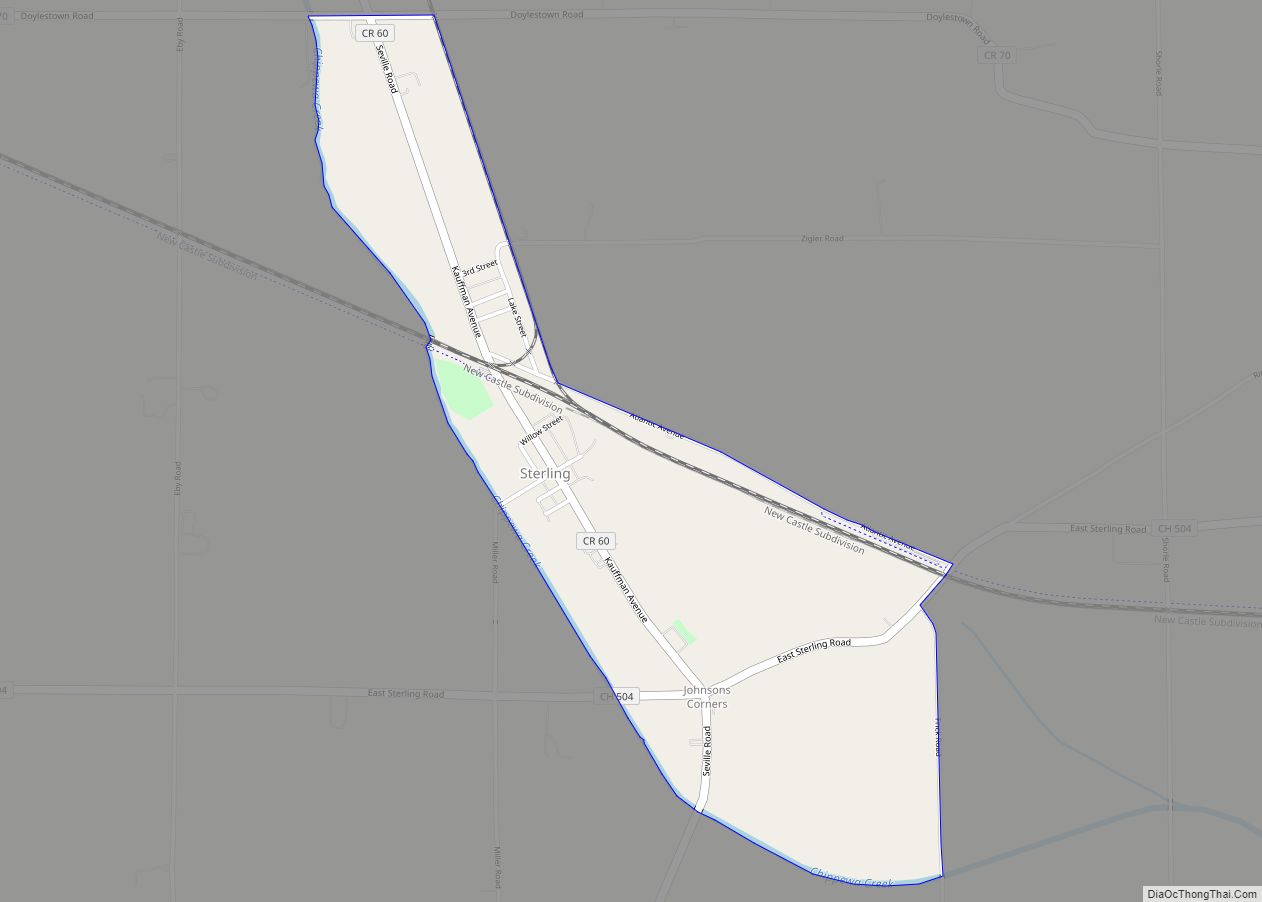 Map of Sterling CDP, Ohio