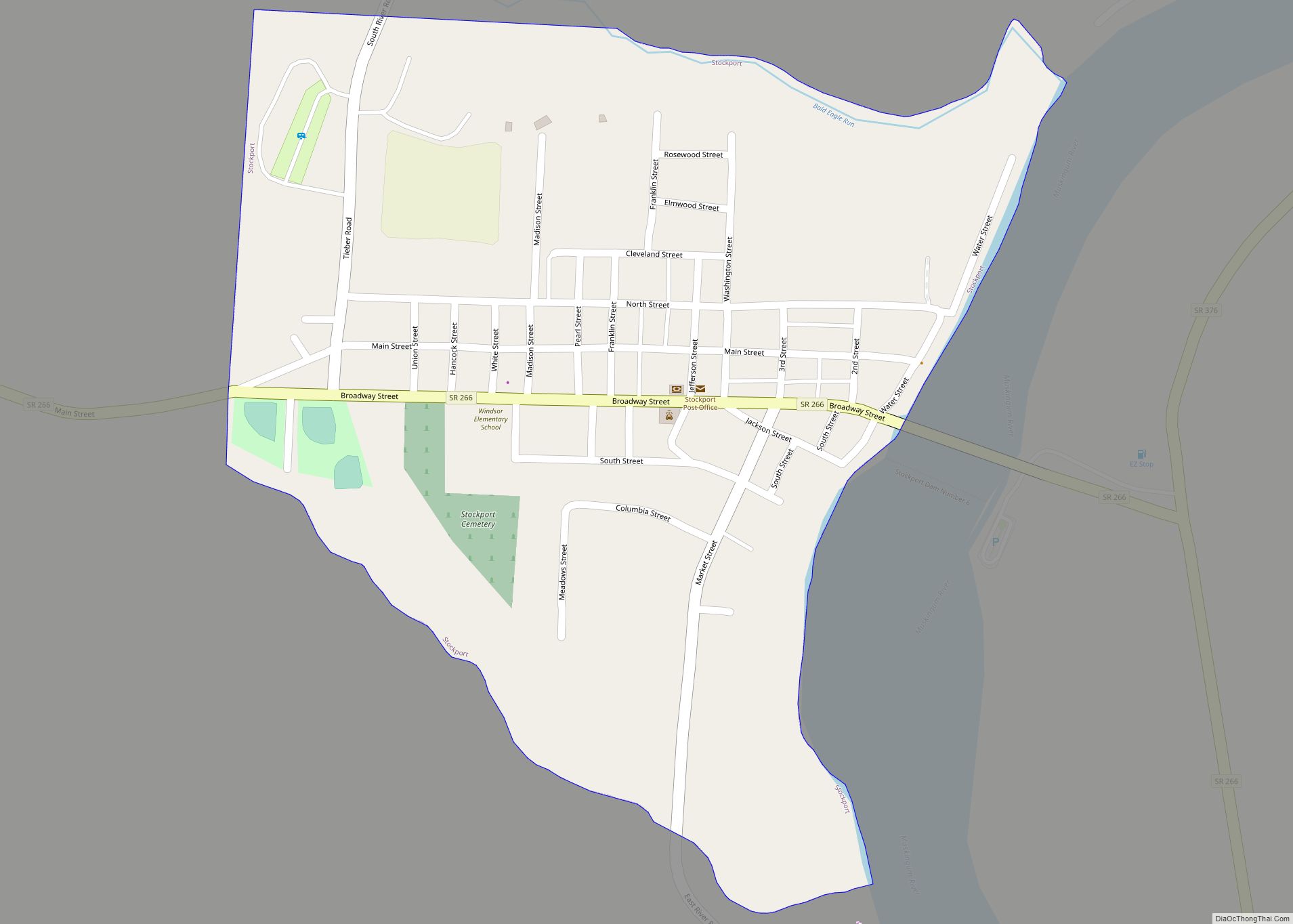 Map of Stockport village, Ohio