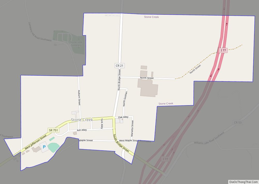 Map of Stone Creek village