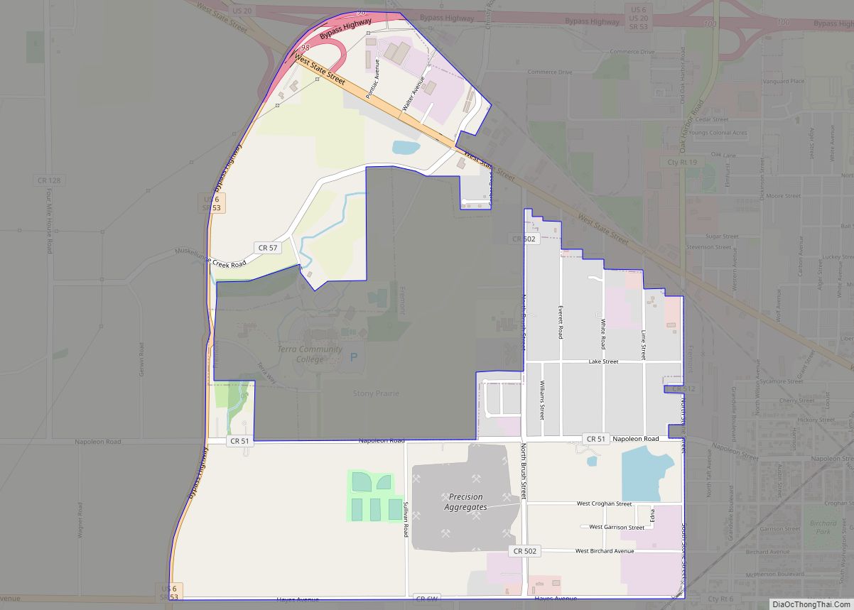 Map of Stony Prairie CDP