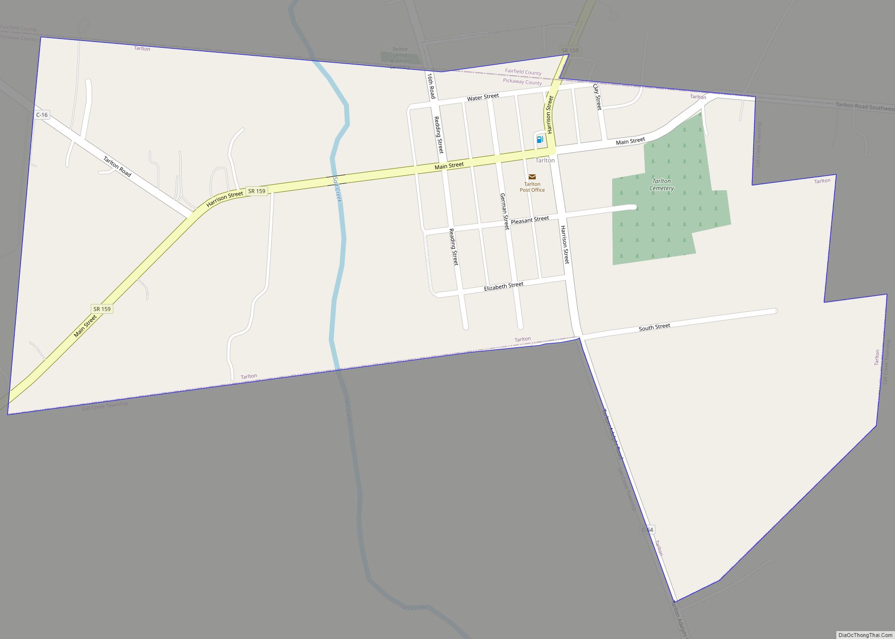 Map of Tarlton village