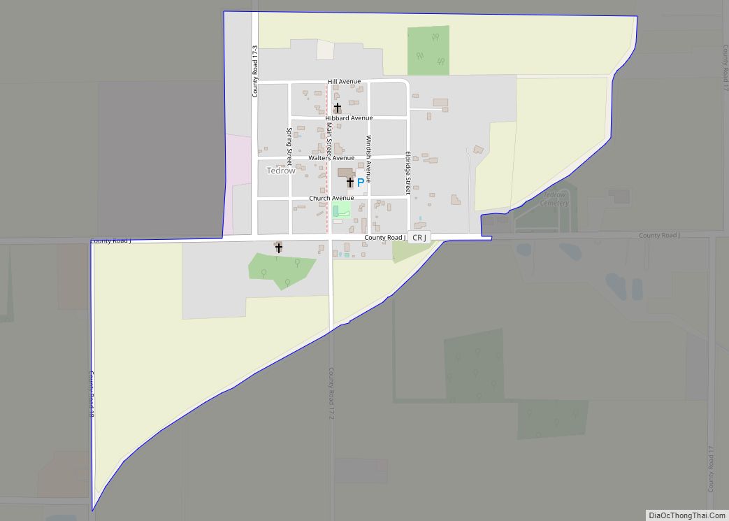 Map of Tedrow CDP