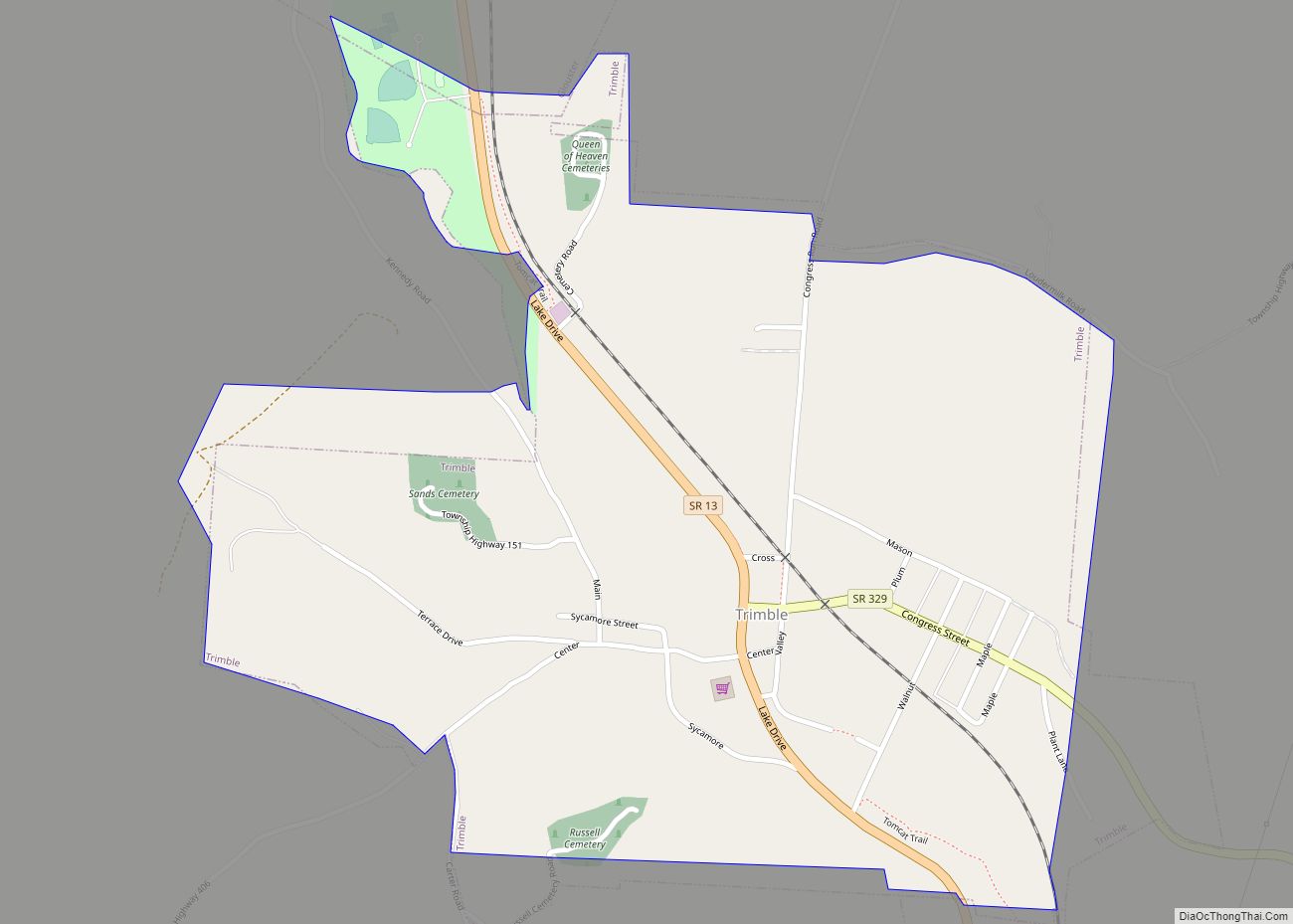 Map of Trimble village, Ohio