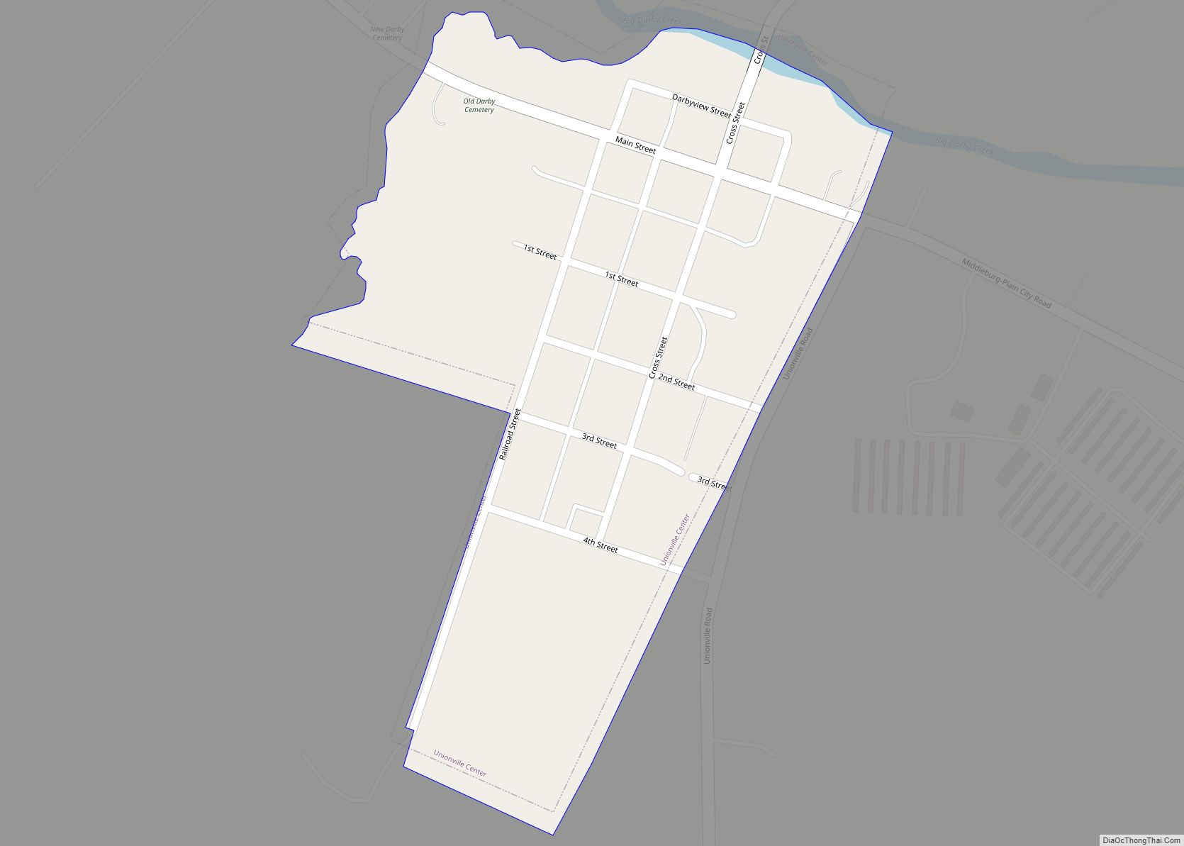 Map of Unionville Center village