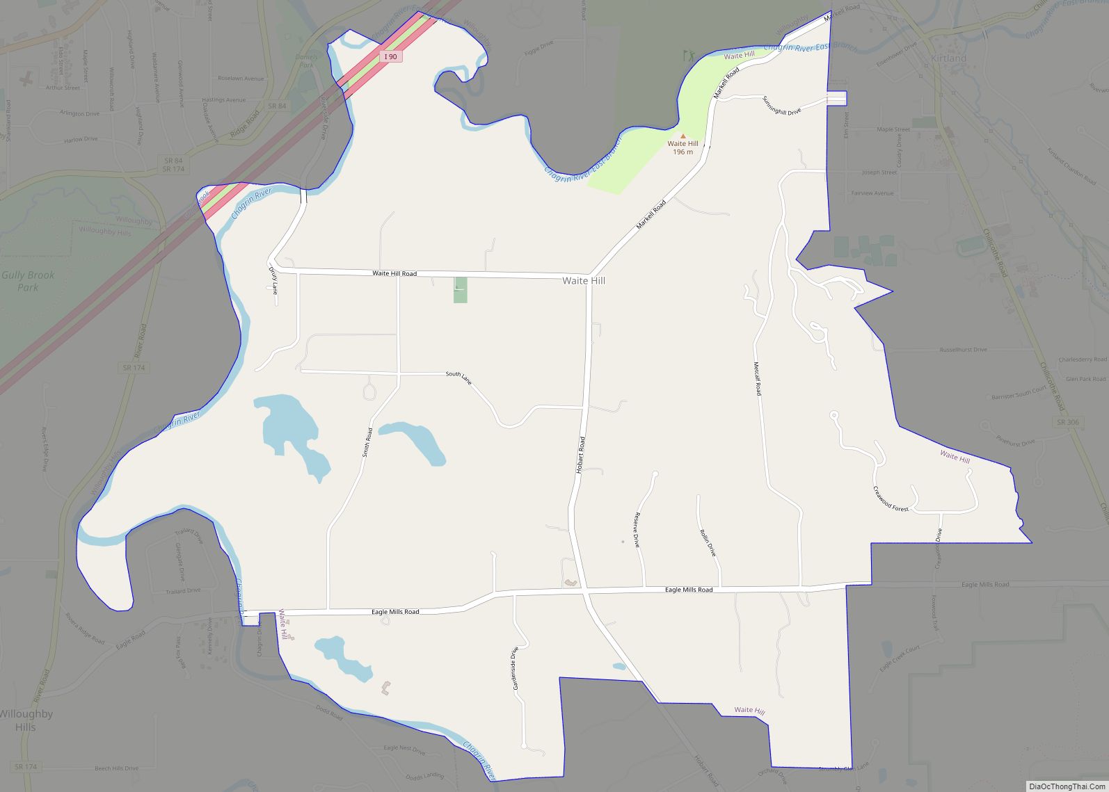 Map of Waite Hill village