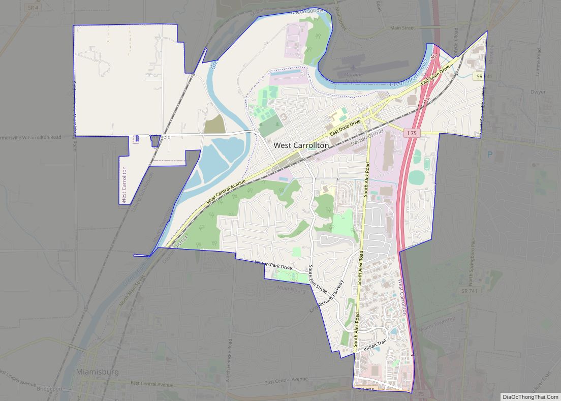 Map of West Carrollton city