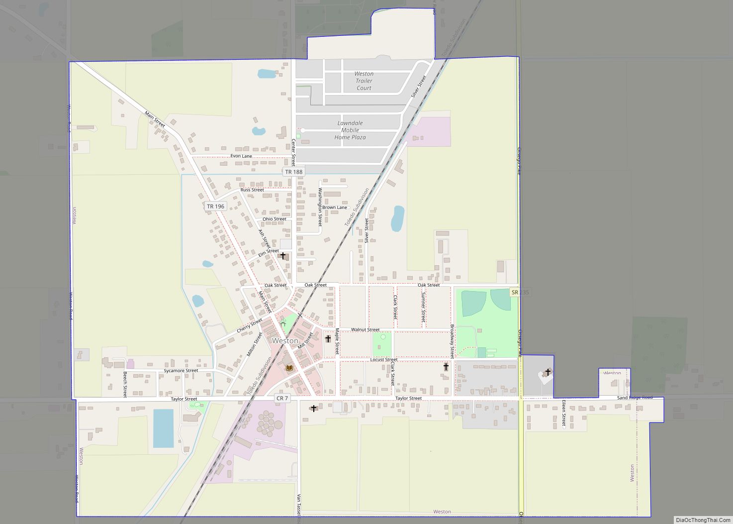 Map of Weston village, Ohio