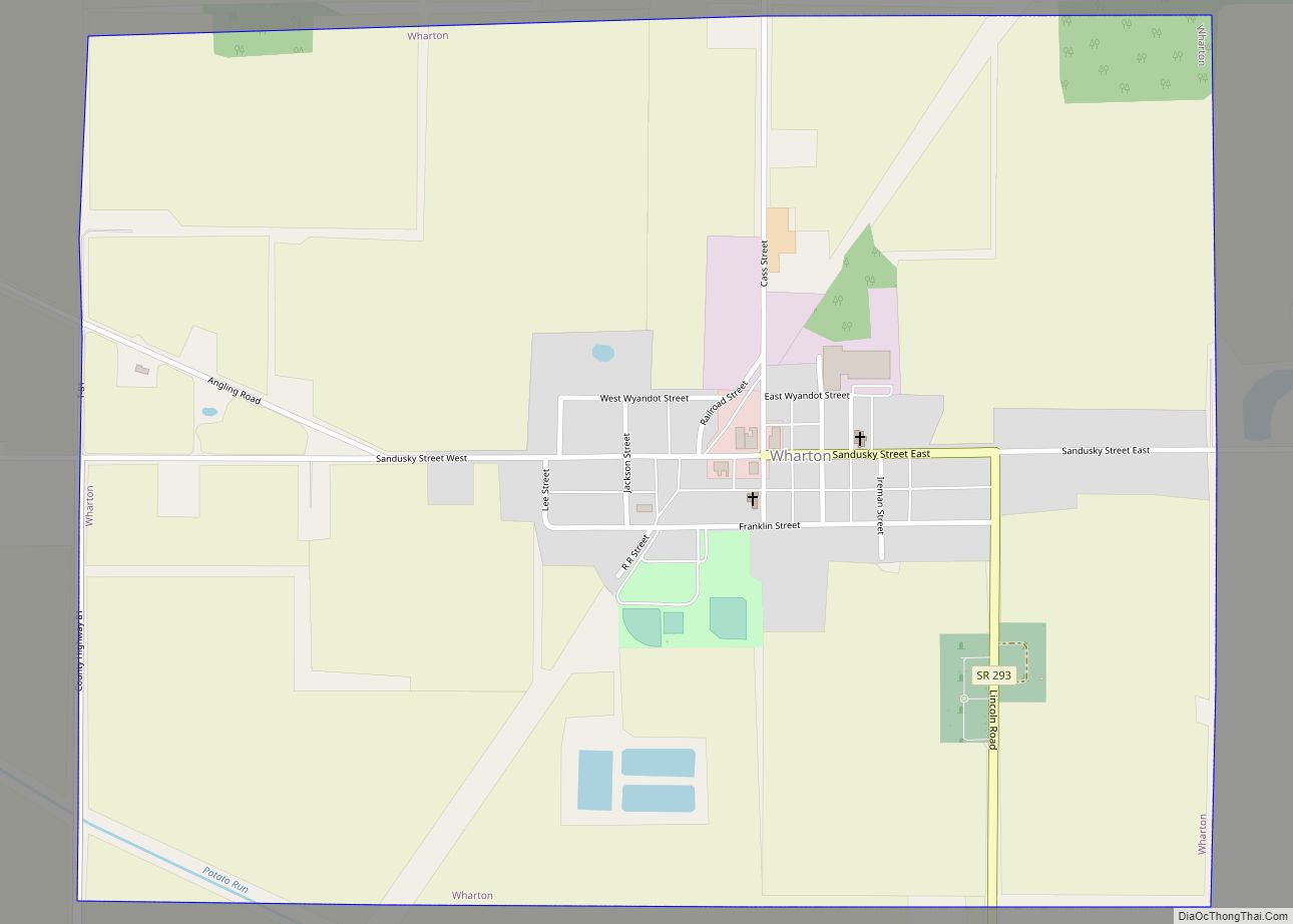 Map of Wharton village, Ohio