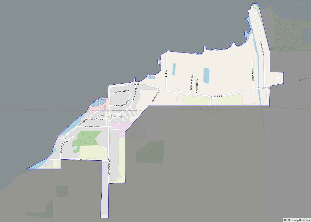 Map of Whites Landing CDP