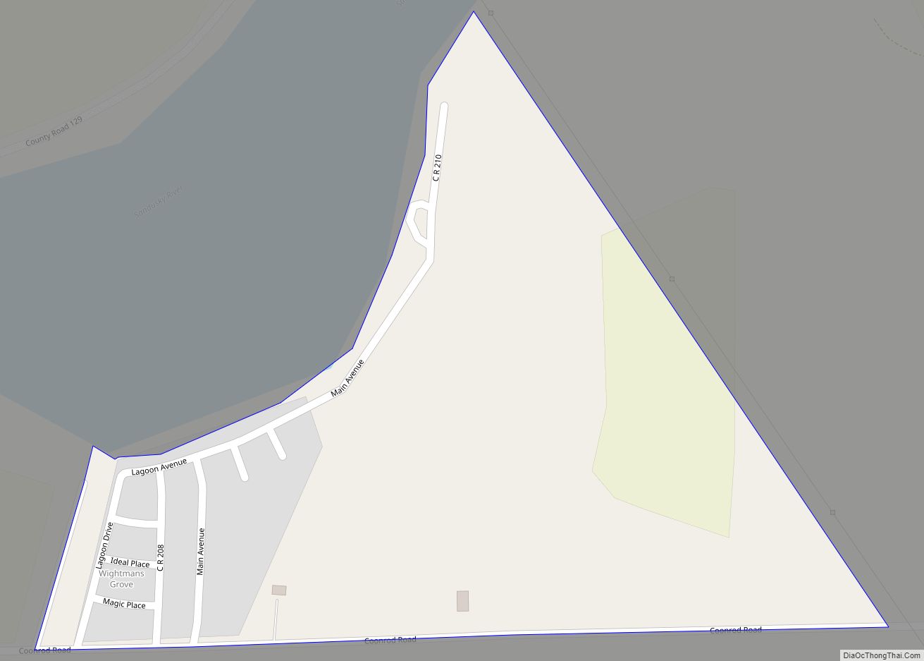 Map of Wightmans Grove CDP