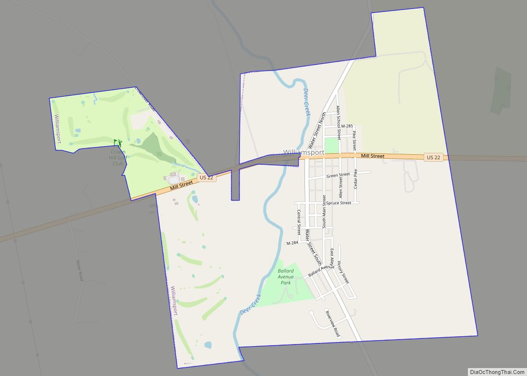 Map of Williamsport village, Ohio