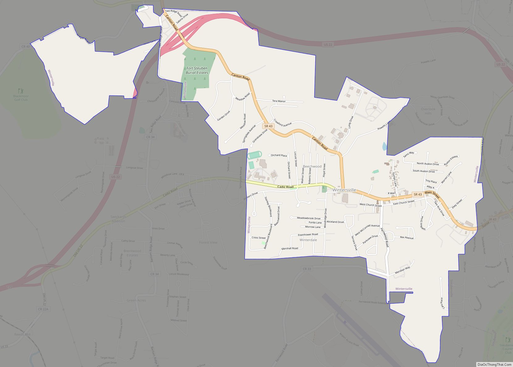 Map of Wintersville village