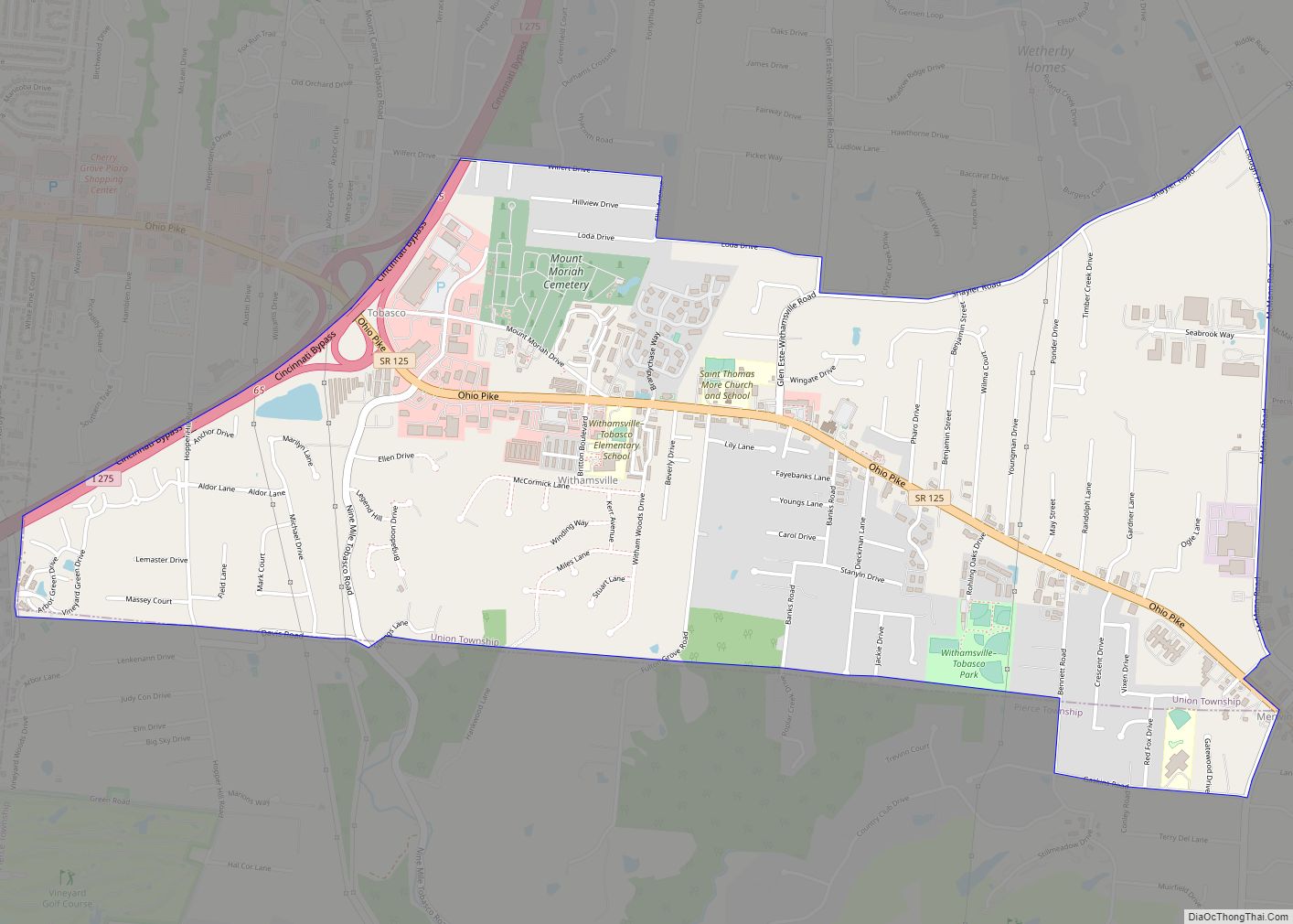 Map of Withamsville CDP