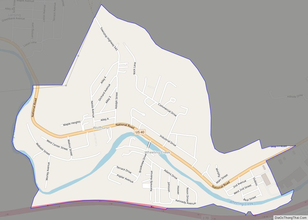 Map of Wolfhurst CDP