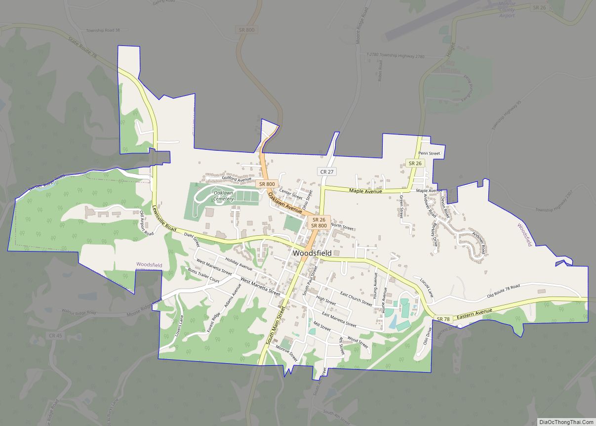 Map of Woodsfield village