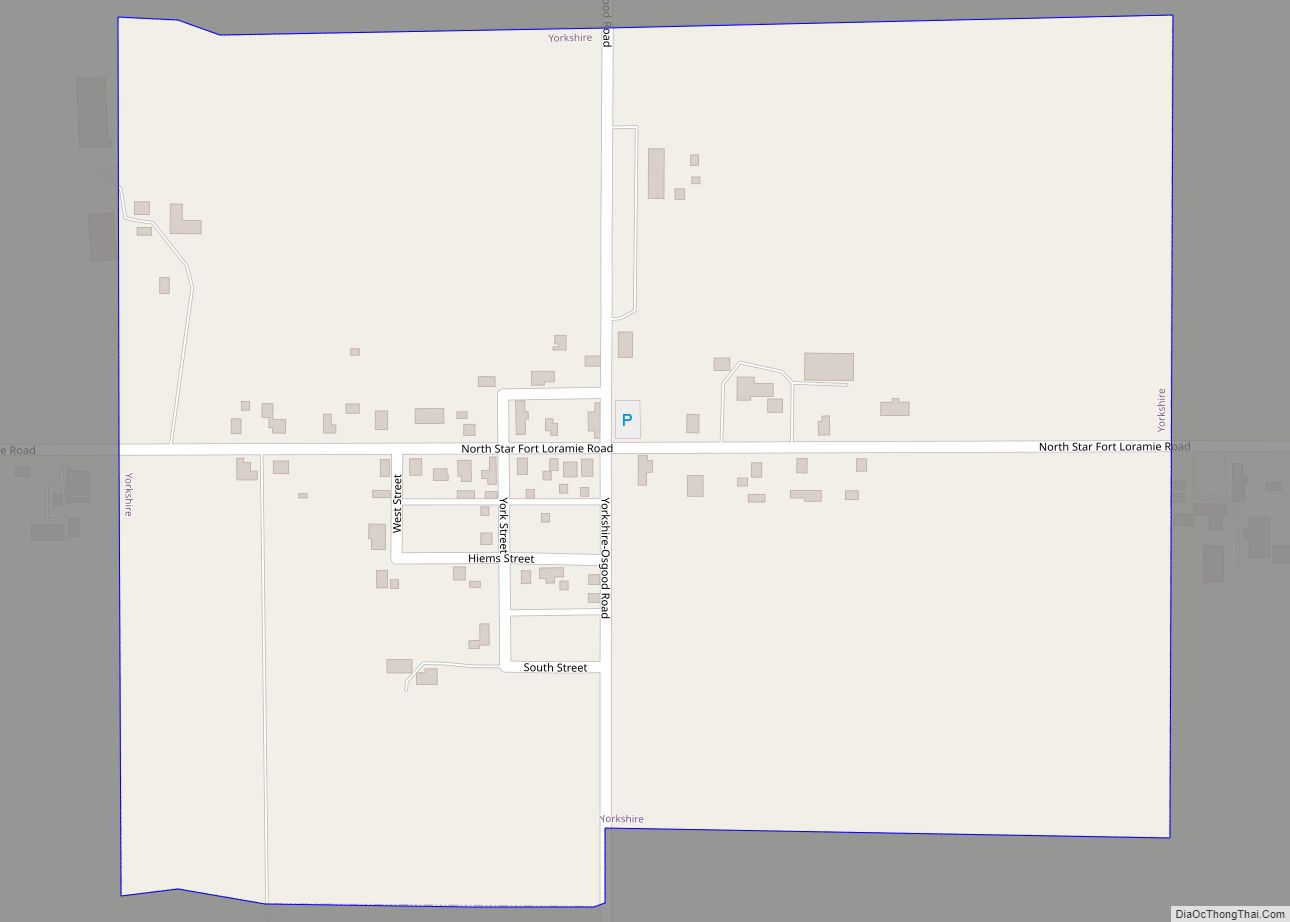 Map of Yorkshire village, Ohio