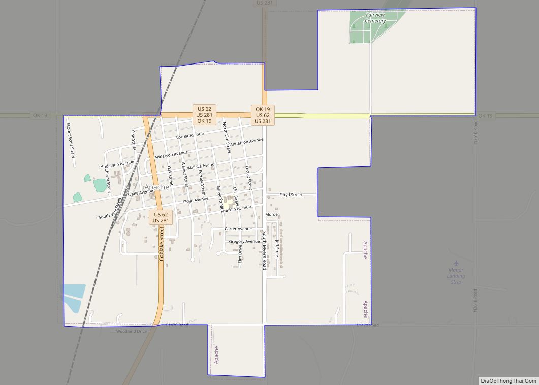 Map of Apache town