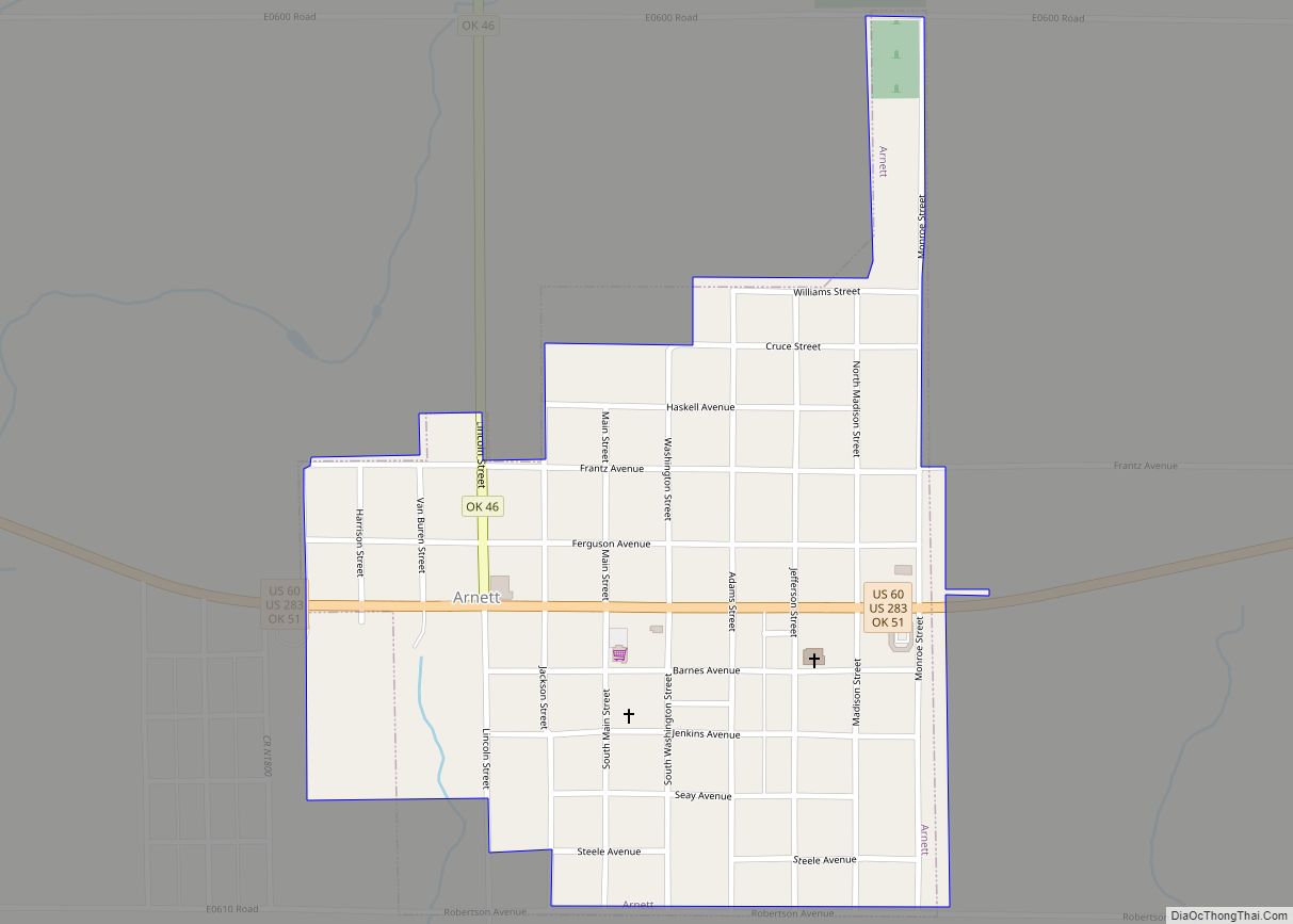 Map of Arnett town