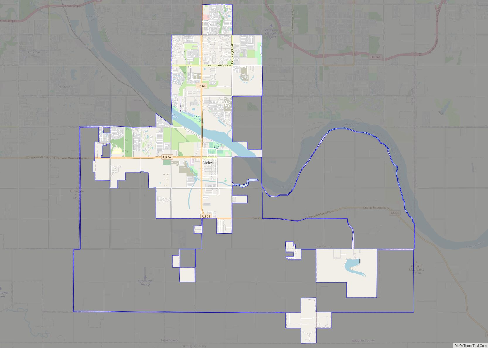 Map Of Bixby City Oklahoma 4624