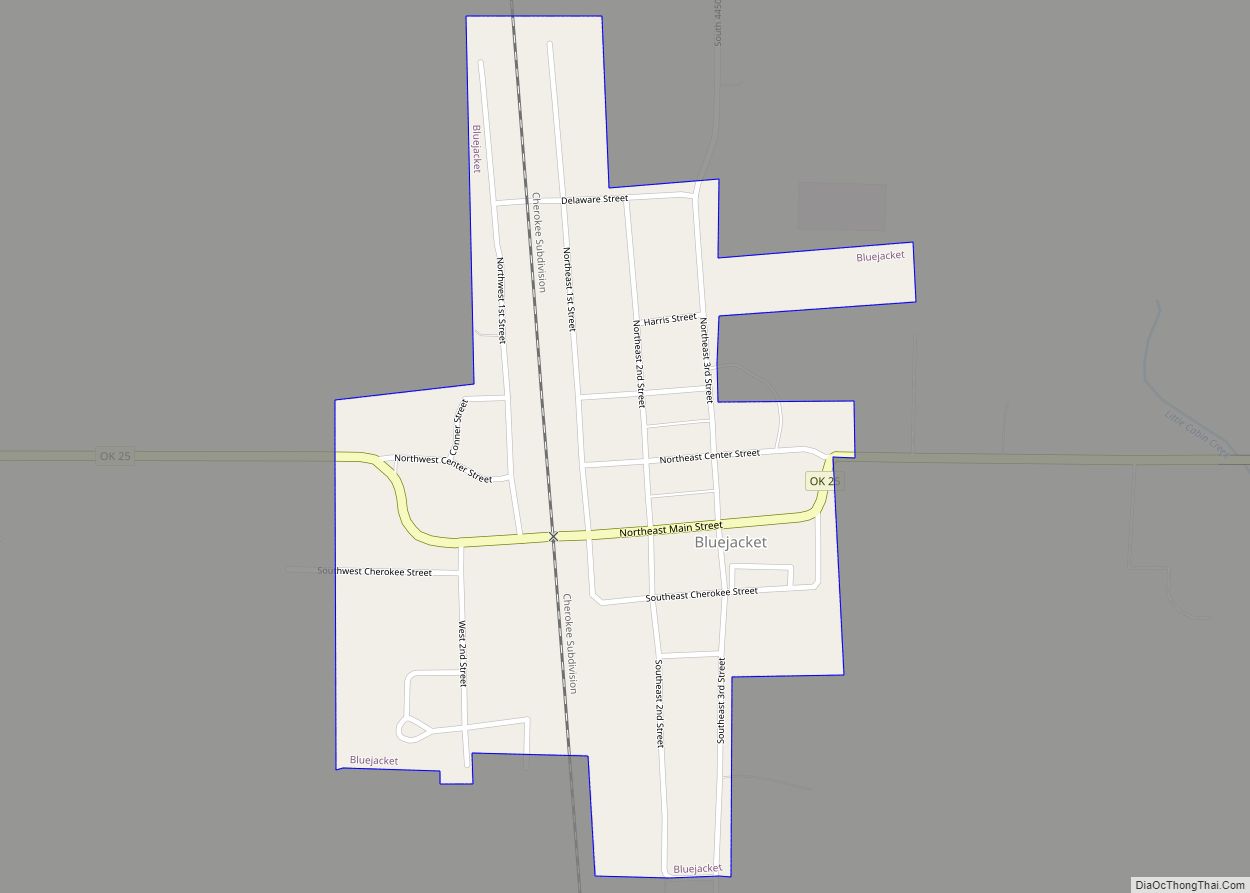 Map of Bluejacket town