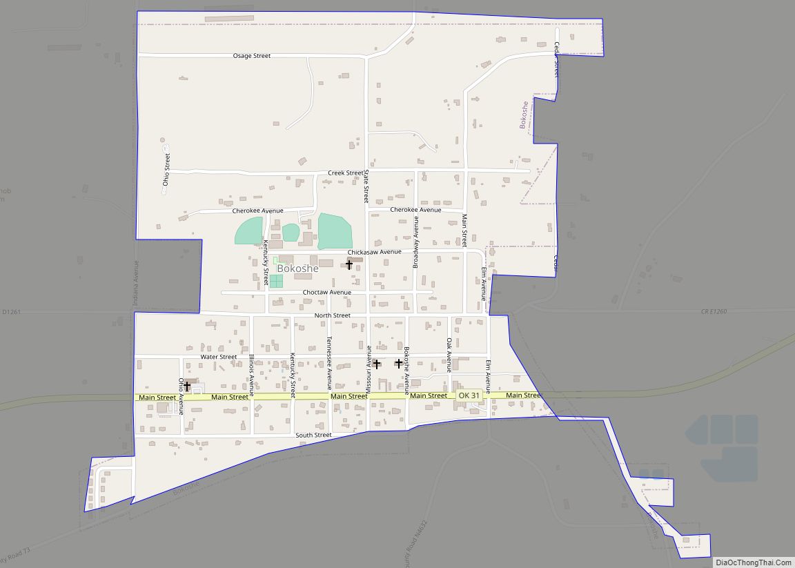 Map of Bokoshe town