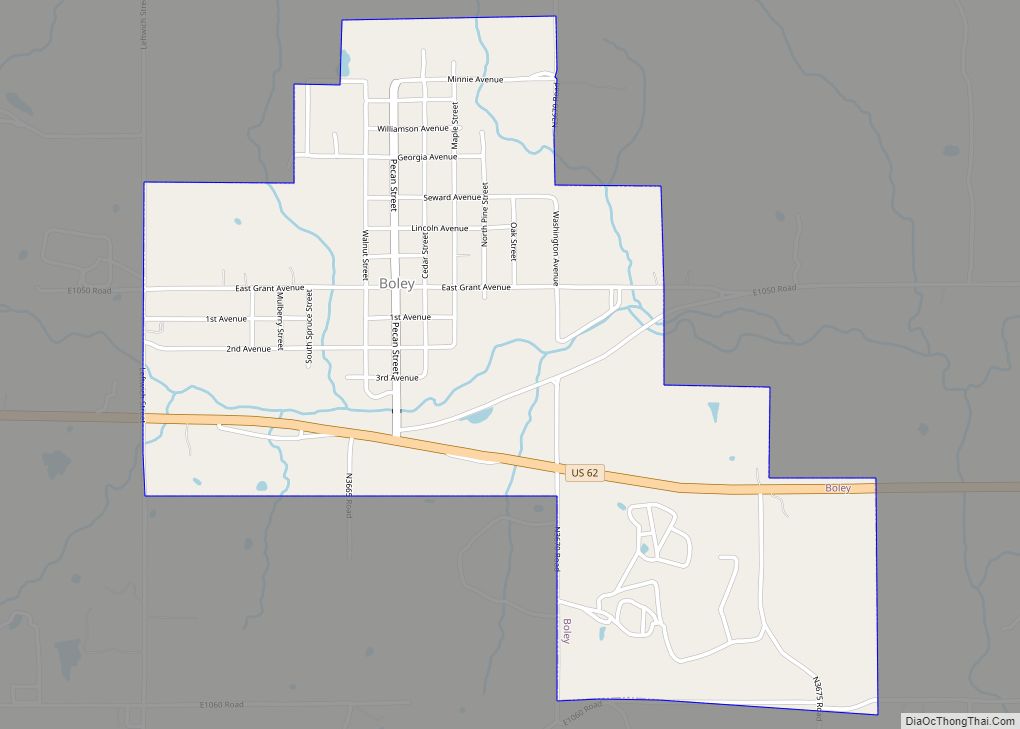 Map of Boley town