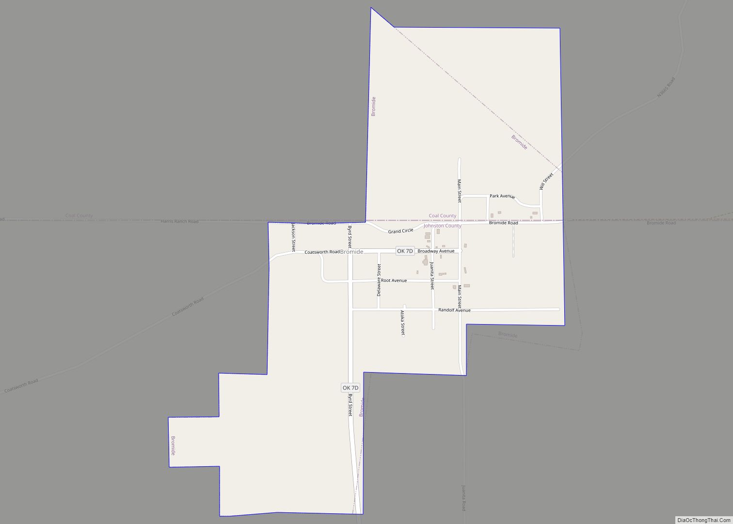 Map of Bromide town