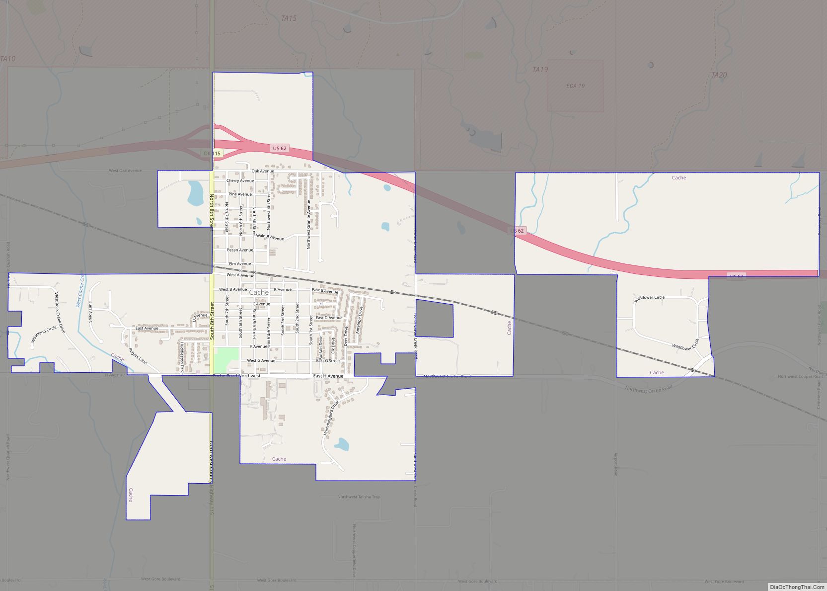 Map of Cache city