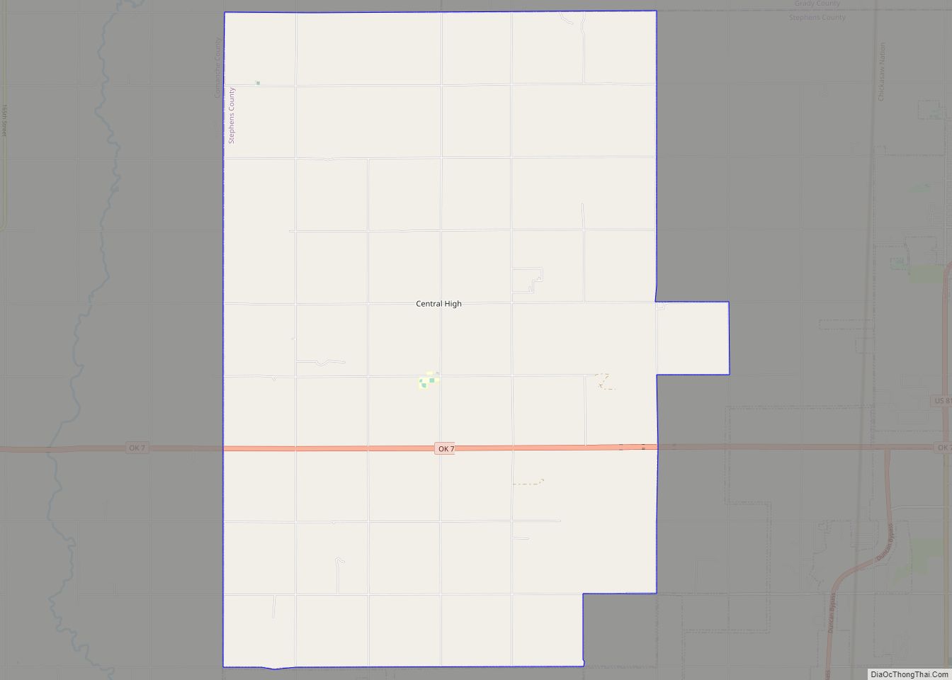 Map of Central High town