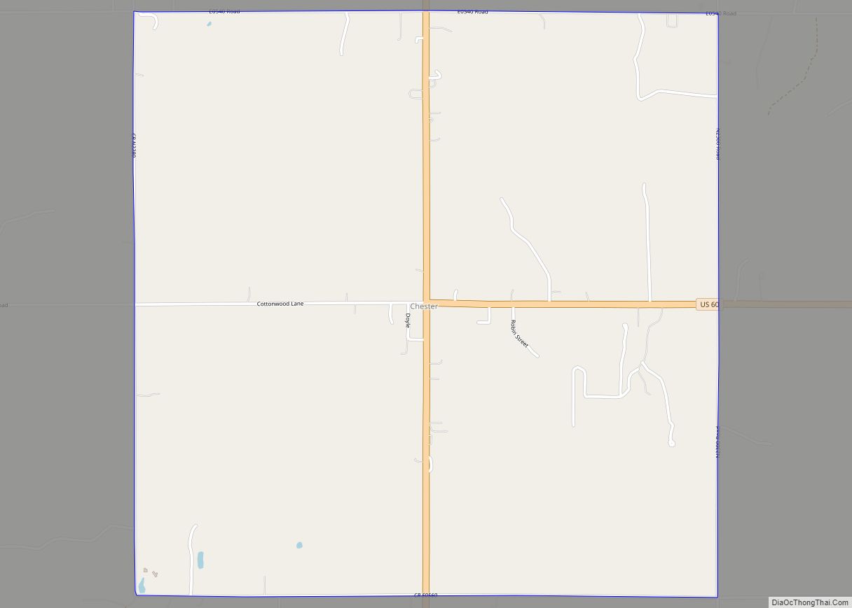 Map of Chester CDP, Oklahoma