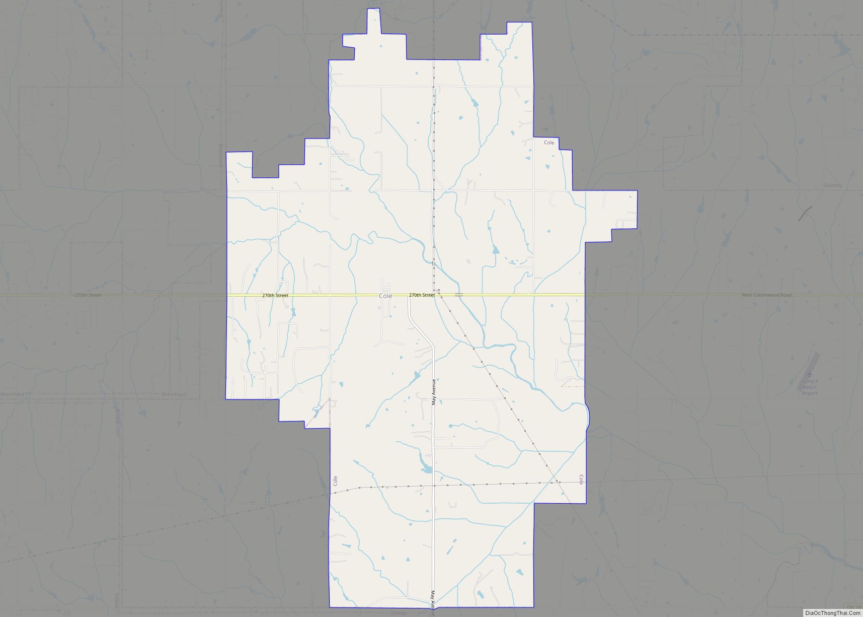 Map of Cole town