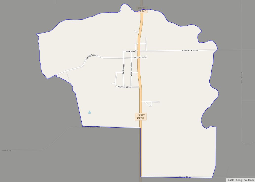 Map of Connerville CDP