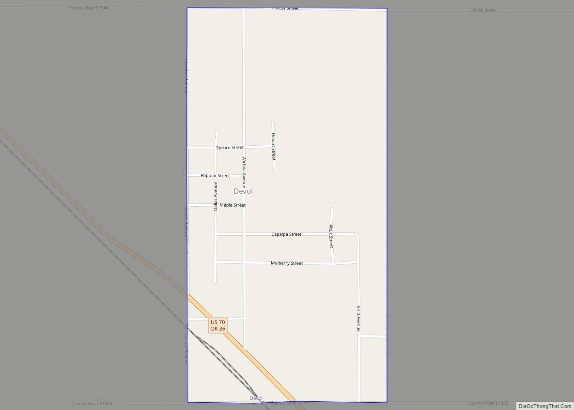 Map of Devol town