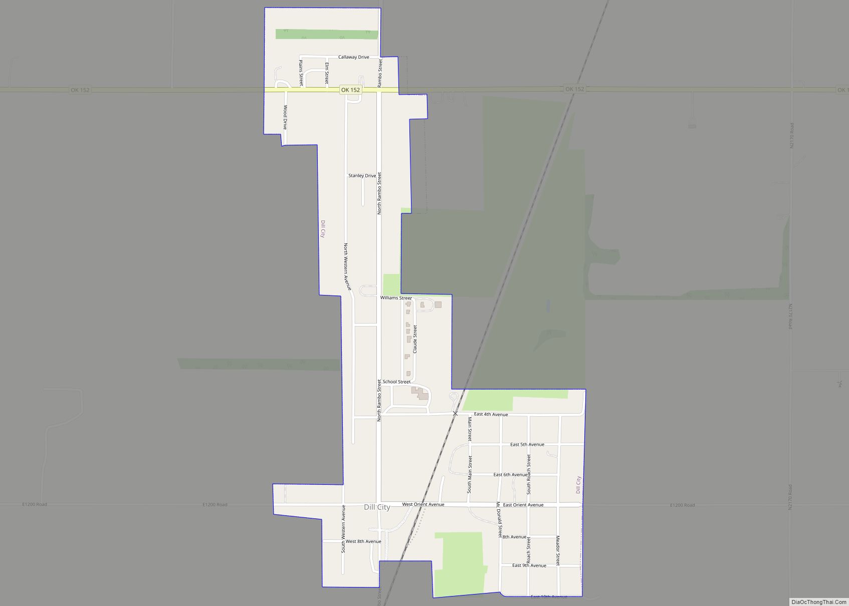 Map of Dill City town