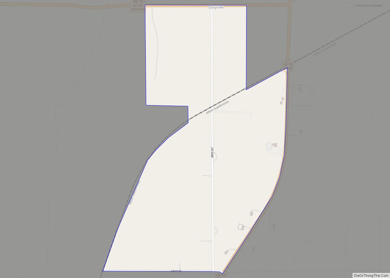 Map of Dotyville CDP