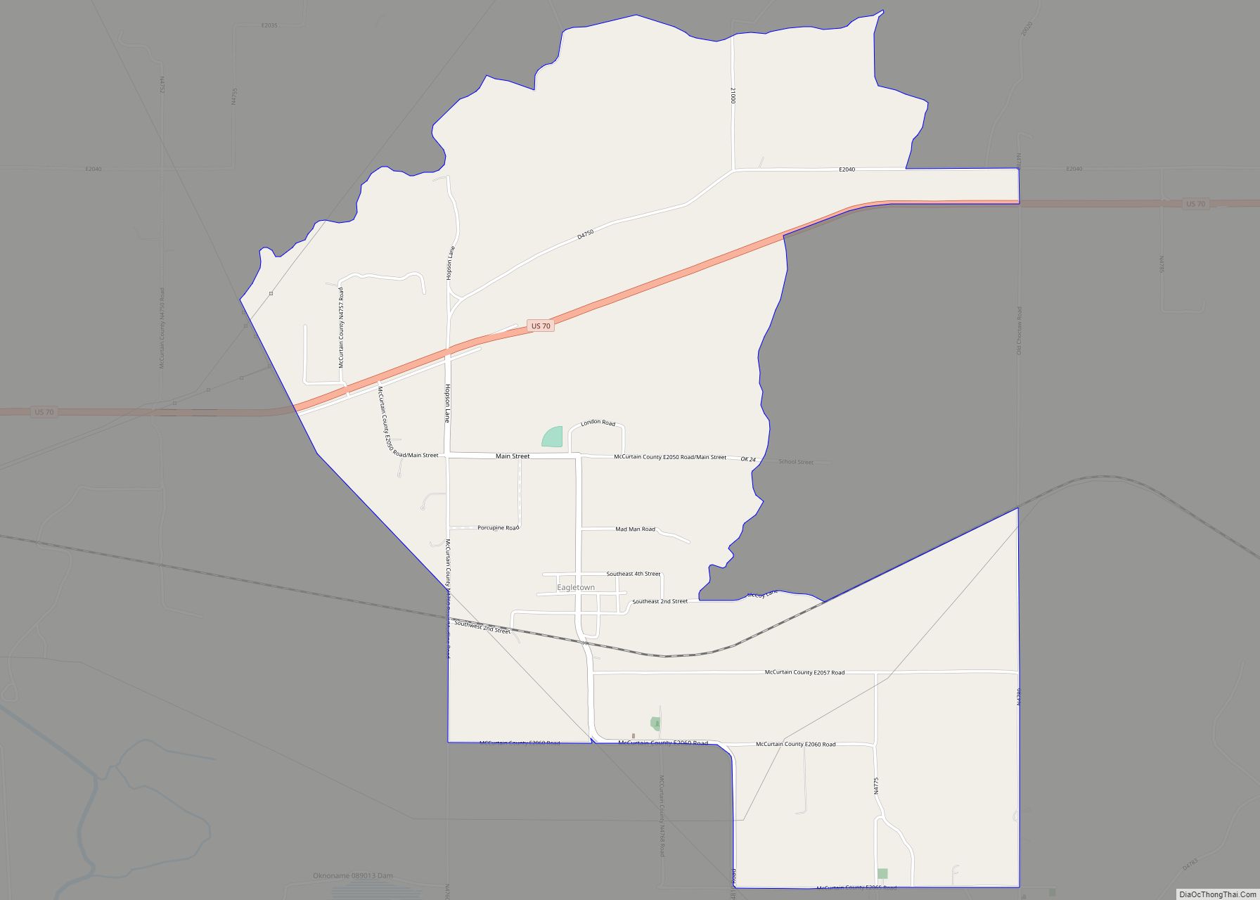 Map of Eagletown CDP