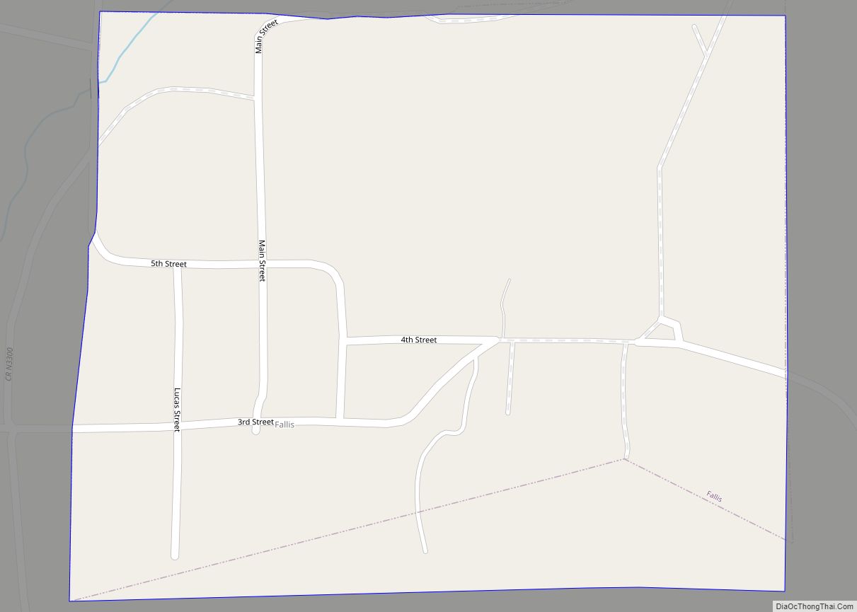 Map of Fallis town