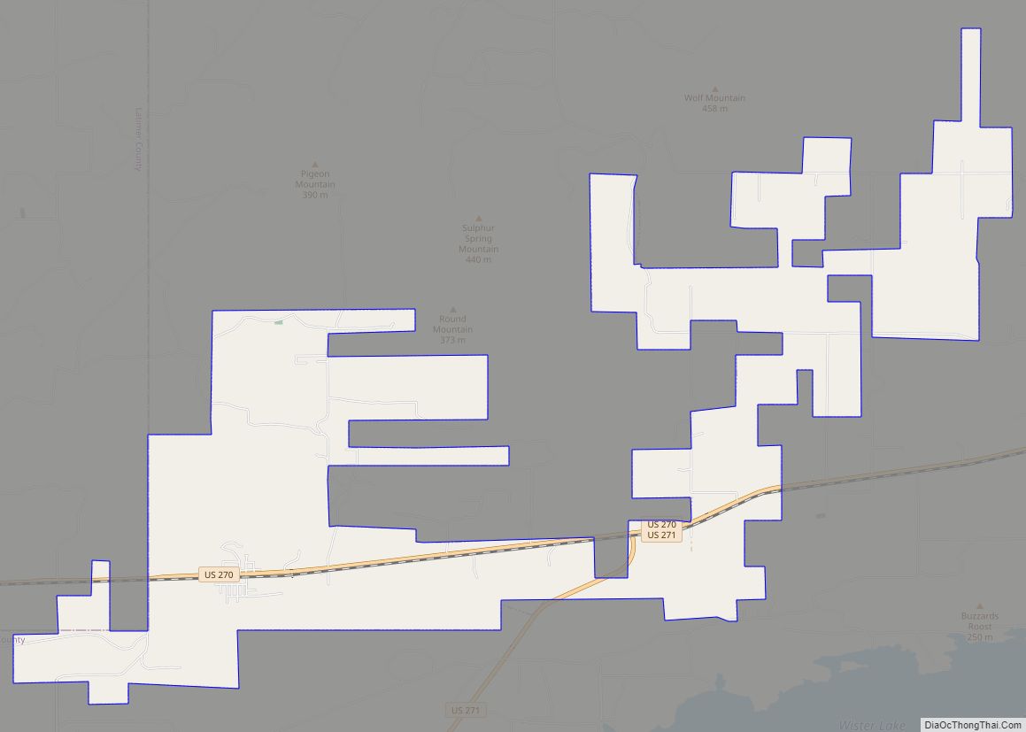 Map of Fanshawe town