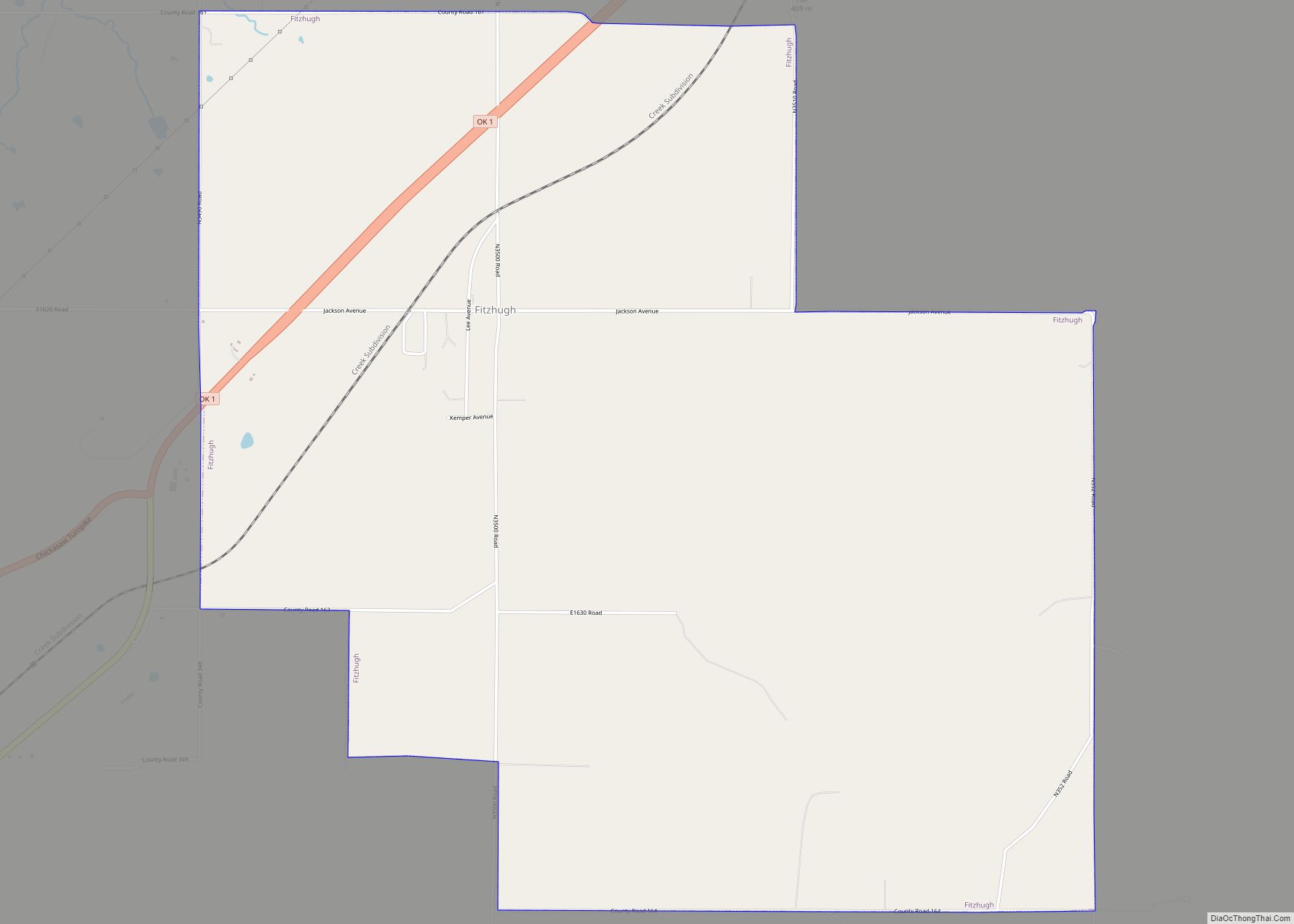 Map of Fitzhugh town
