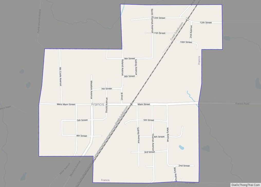 Map of Francis town