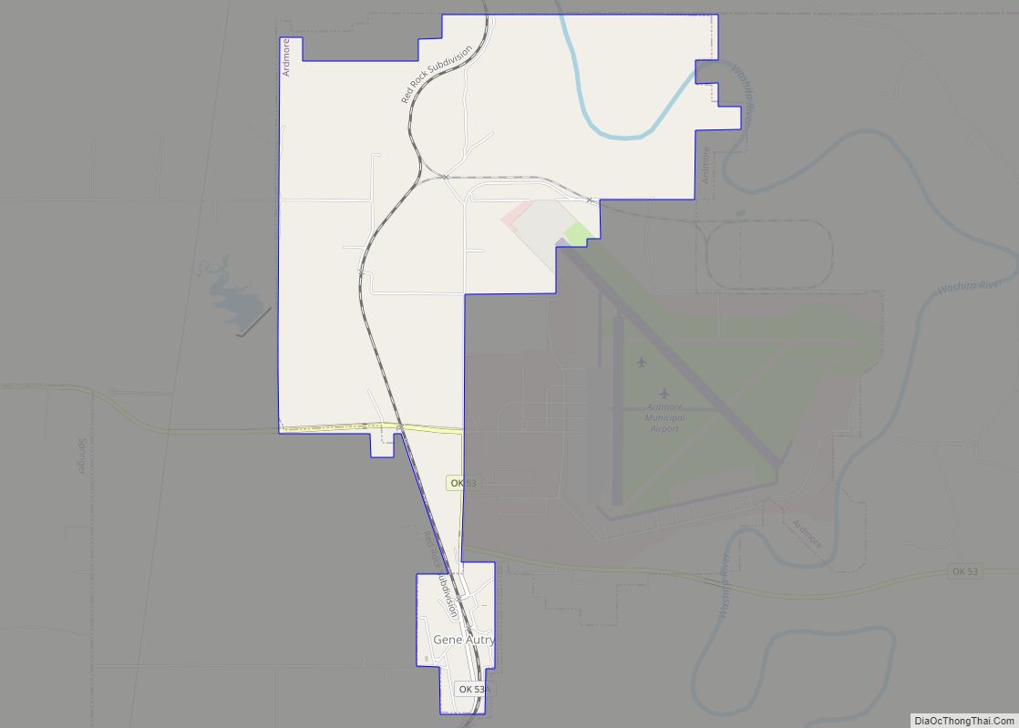 Map of Gene Autry town